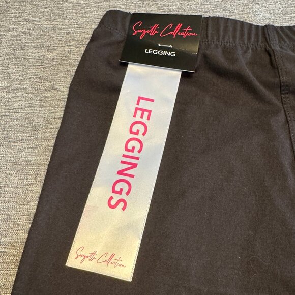 SUZETTE COLLECTION leggings ultra soft, One size, black, NWT - Picture 4 of 4